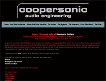 Tablet Screenshot of coopersonic.com